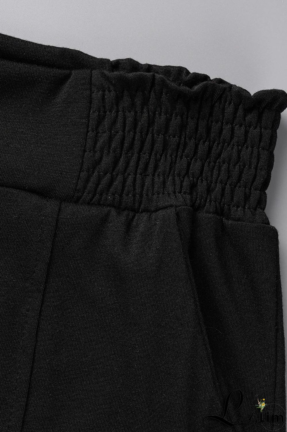 Black Fashion Casual Solid Bandage V Neck Short Sleeve Two Pieces