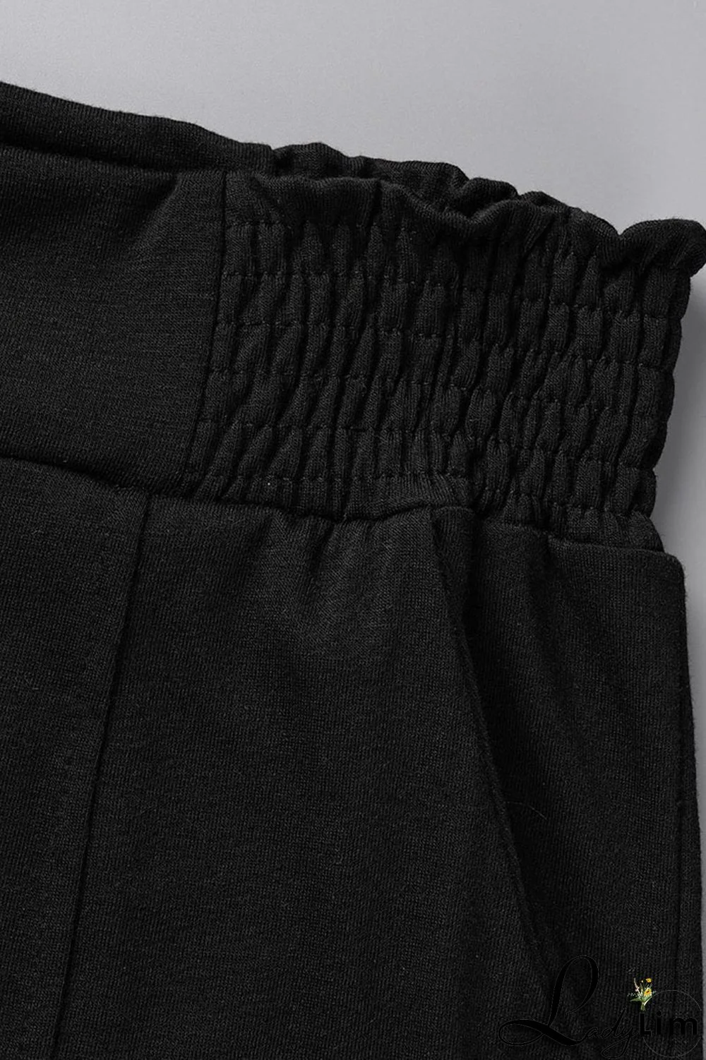 Black Fashion Casual Solid Bandage V Neck Short Sleeve Two Pieces