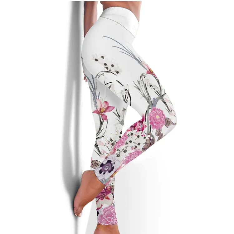 Women's High Waist Printed Yoga Leggings