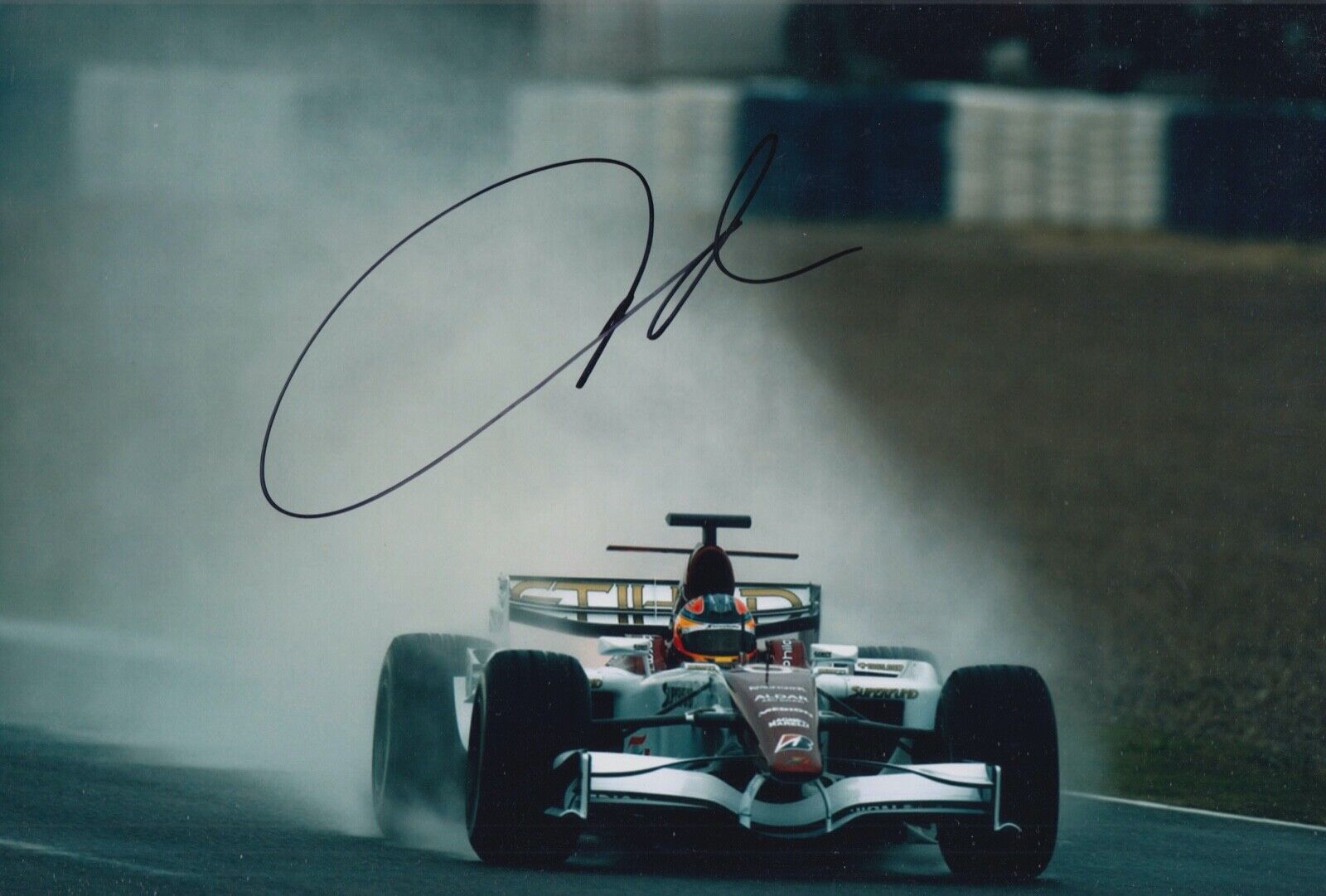 Vitantonio Liuzzi Hand Signed 12x8 Photo Poster painting F1 Autograph Force India 9