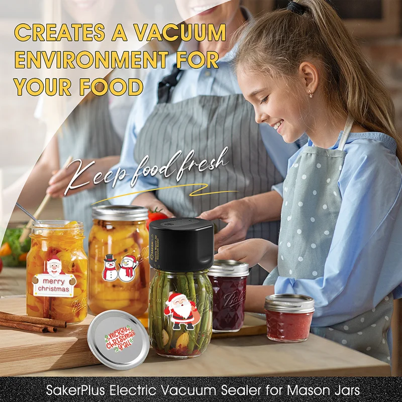 SAKER® Electric Vacuum Sealer For Mason Jars Christmas