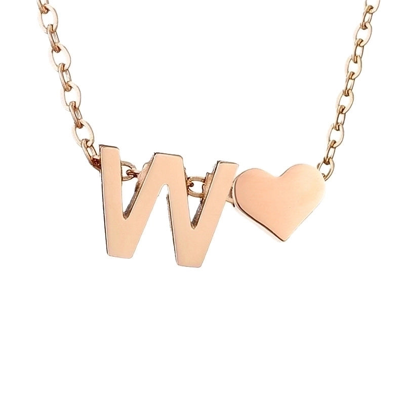 Stainless Steel Titanium Steel 14K Gold Plated Fashion Plating Letter Necklace