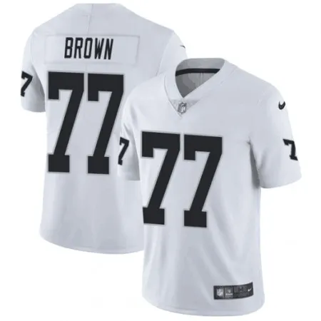 Men's Oakland Raiders #77 Trent Brown White Vapor Untouchable Limited Stitched NFL Jersey