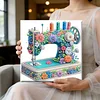 Framed Diamond Painting - Special Shaped - Sewing Machine (25x25cm)