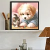 Diamond Painting-5D Full Round Drill Cat and Dog