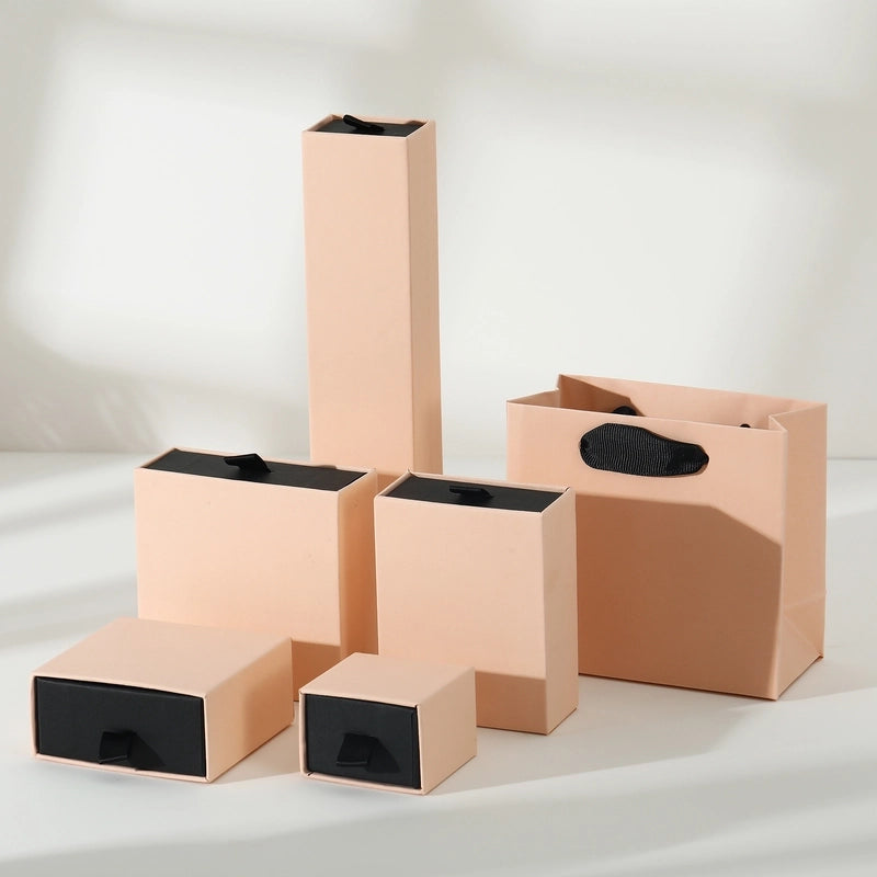 1 Piece Paper Classic Style Daily Solid Color Jewelry Boxes3