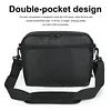For 9.5-10.5 Inch DVD Players Double Zippered Storage Case with 2 Pockets Nylon Crossbody Protective Bag Adjustable Strap Shockproof Storage Organizer DVD Players Accessories