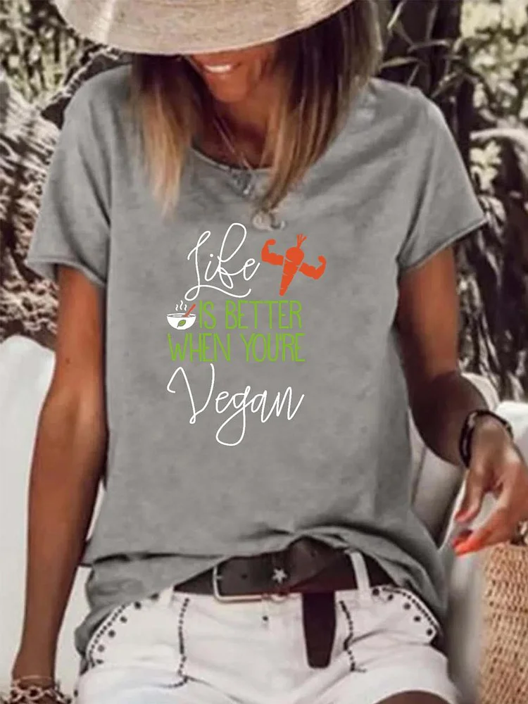 vegetarian diet Raw Hem Tee