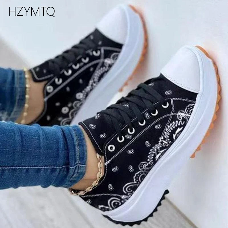 Women Canvas Sneakers Comfort Platform Design Shoes 2022 Low Top Female Casual Fashion Lady Sports Footwear Zapatillas Mujer New