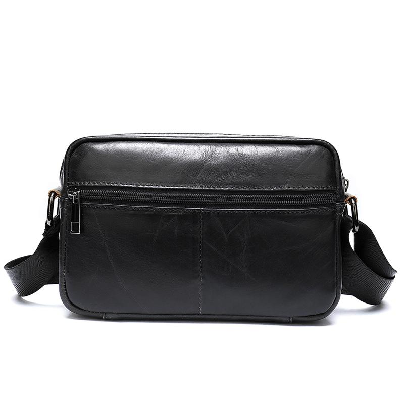Classic Men's Crossbody Bag Leather Casual Mini Shoulder Bag