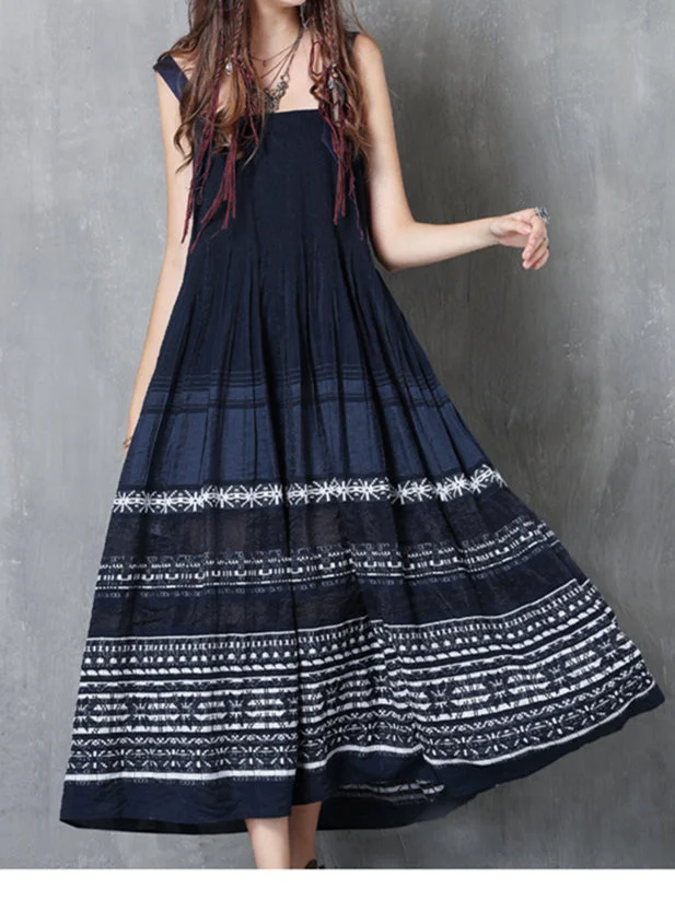 Women's Embroidered Suspender Skirt