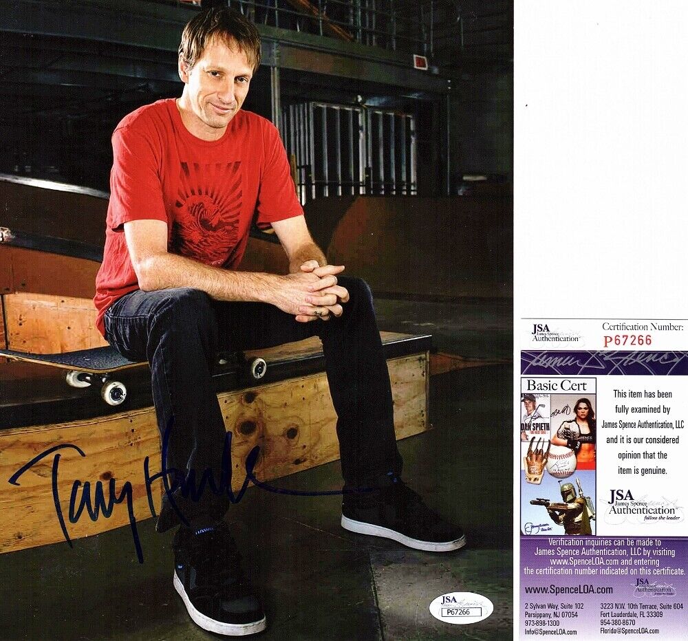 Tony Hawk Signed Autographed Skateboarding 8x10 Photo Poster painting - JSA Authenticity