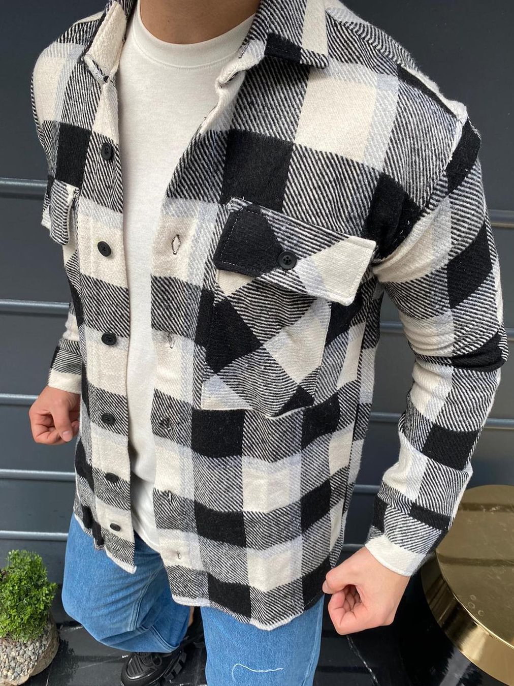 Men's Casual Plaid Jacket