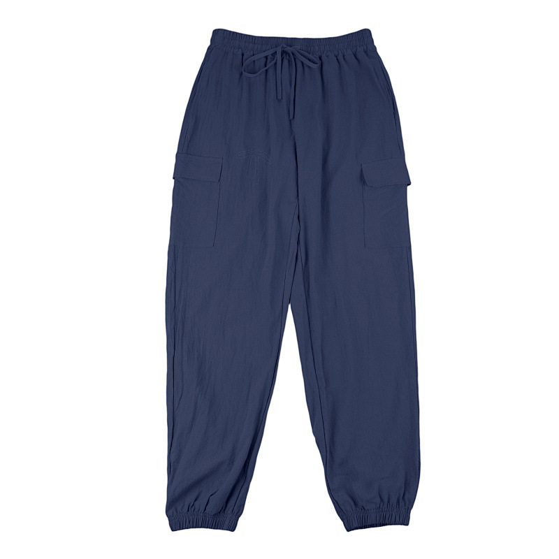 2026 American Style Linen Long Pants Men’s Summer Casual Loose Multi-Pocket Trousers