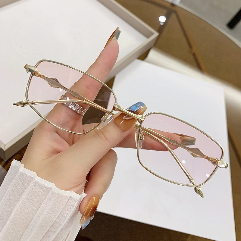 Casual Minimalist Solid Color Pc Square Full Frame Glasses