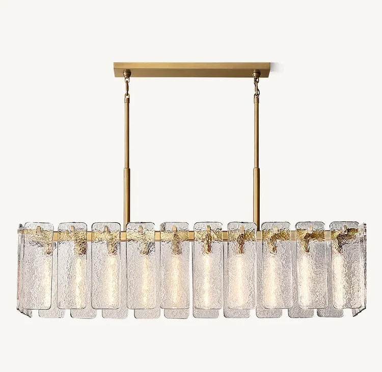 Clementine Glass Linear Chandelier 60" Vjlight