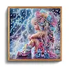 Rainy Beaded Girl Special Shaped 5D DIY Partial Drill Diamonds Dots Gem Art Kits for Adults Beginners Home Decor Diamond Dots Paintings Diamonds Paintings Gem Art 11.81 X11.81inch