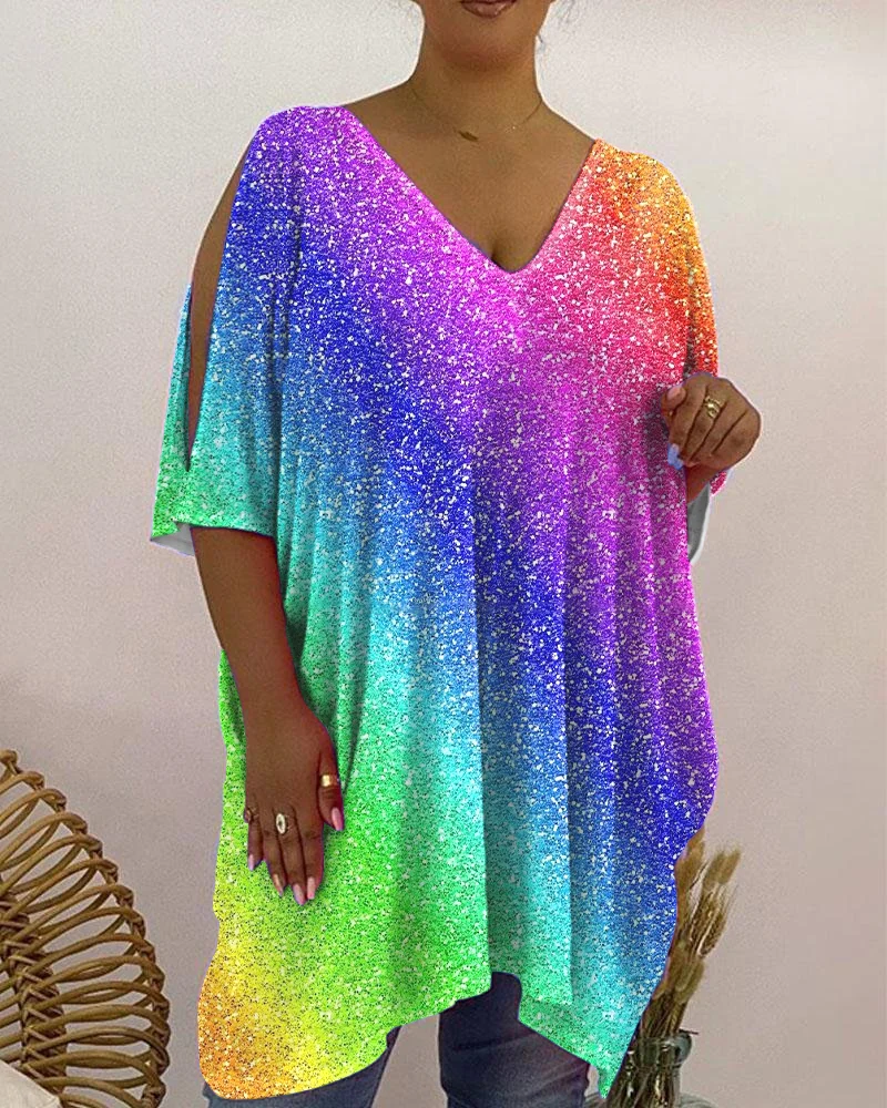 HOT SALE🔥V-Neck Casual Print Women's Top