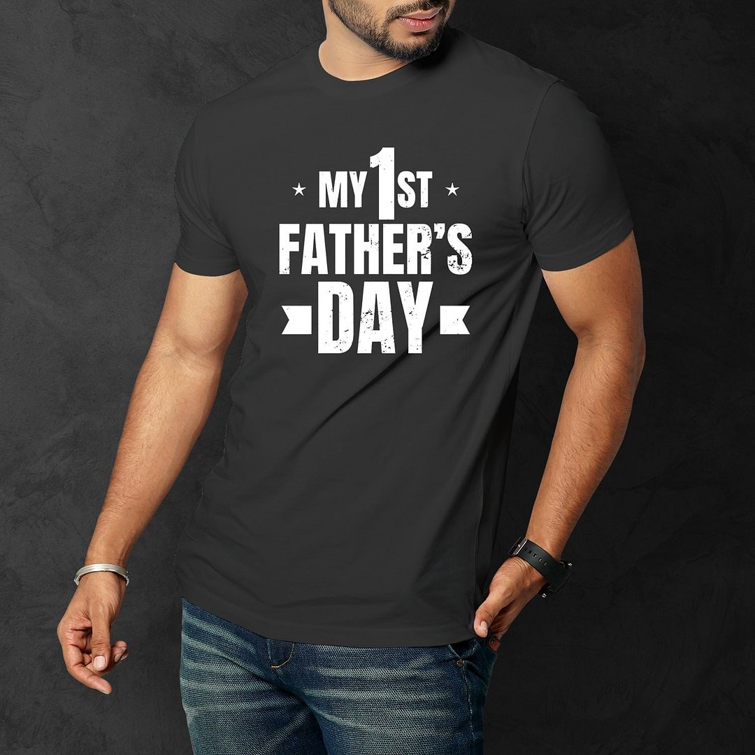 Funny Graphic Dad T-shirts  First Fathers Day shirt | 1st Fathers Day Gift T-shirt