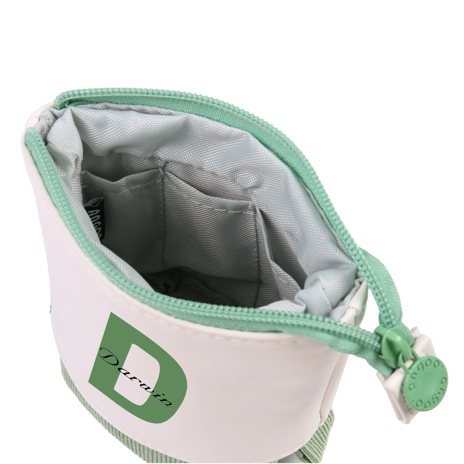 Personalised Pencil Case Custom Name & Letter Pen Pouch Canvas PU Leather Back To School Gift for Kids-Jessemade AU