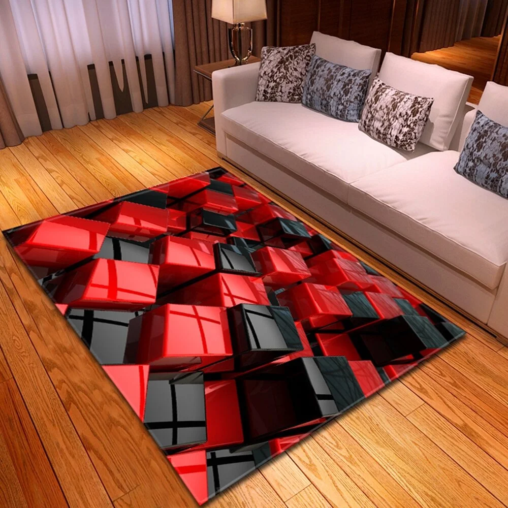 Carpet Living Room Home Bedroom Bedside Decor Children Mat On The Floor Kids Room 3D Three-Dimensional Pattern Hallway Large Rug