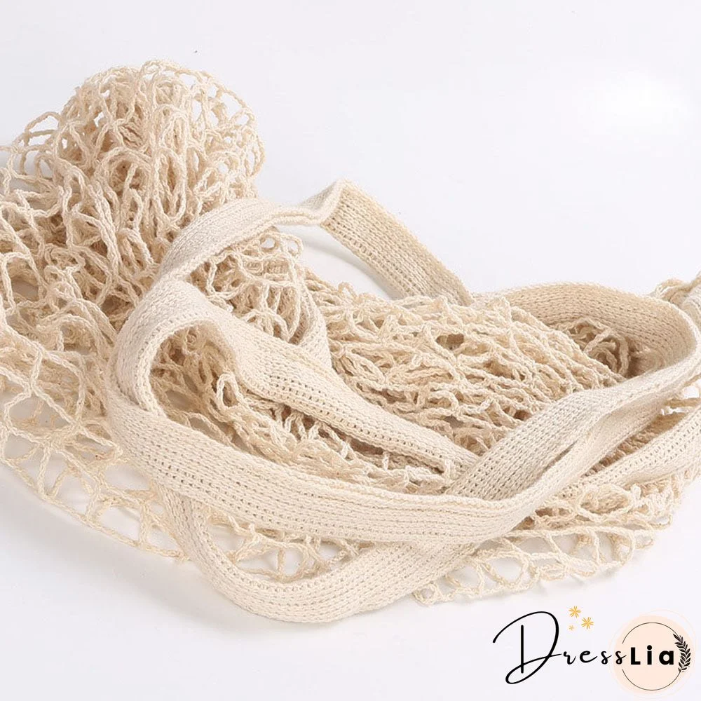 Eco Friendly Organic Fruit and Vegetable Mesh Net Grocery Tote Bag