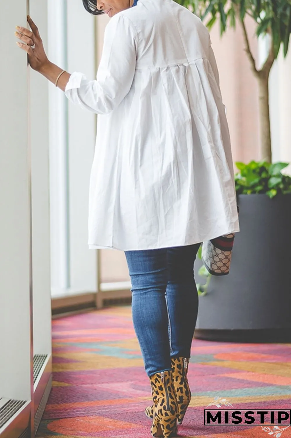 White Sexy Cap Sleeve Long Sleeves neck A-Line Knee-Length Solid Draped Patchwork Club