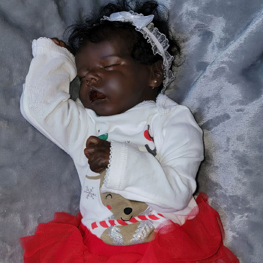 12'' Sleeping Dreams Reborn Cute Afrcian American Girl Sister Truly Baby Valentina