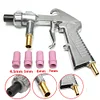 Sandblaster Air Siphon Feed Blast Gun with 1 Metal + 4 Ceramic Nozzle Tips