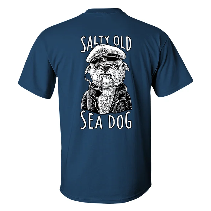 Salty Old Sea Dog Printed Men's T-shirt