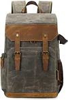 Retro Kamerarucksack DSLR Rucksack,Spiegelreflex Kameratasch Fotorucksack mit Gepolsterter Einlage,f&uuml;r Canon Nikon Sony Spiegelreflexkameras,Drohne,Objektiv,Laptop,Stativ und Zubeh&ouml;r