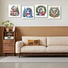 (US Local)4pack Xmas Animal-Crystal Rhinestone Diamond Painting(30x30cm)