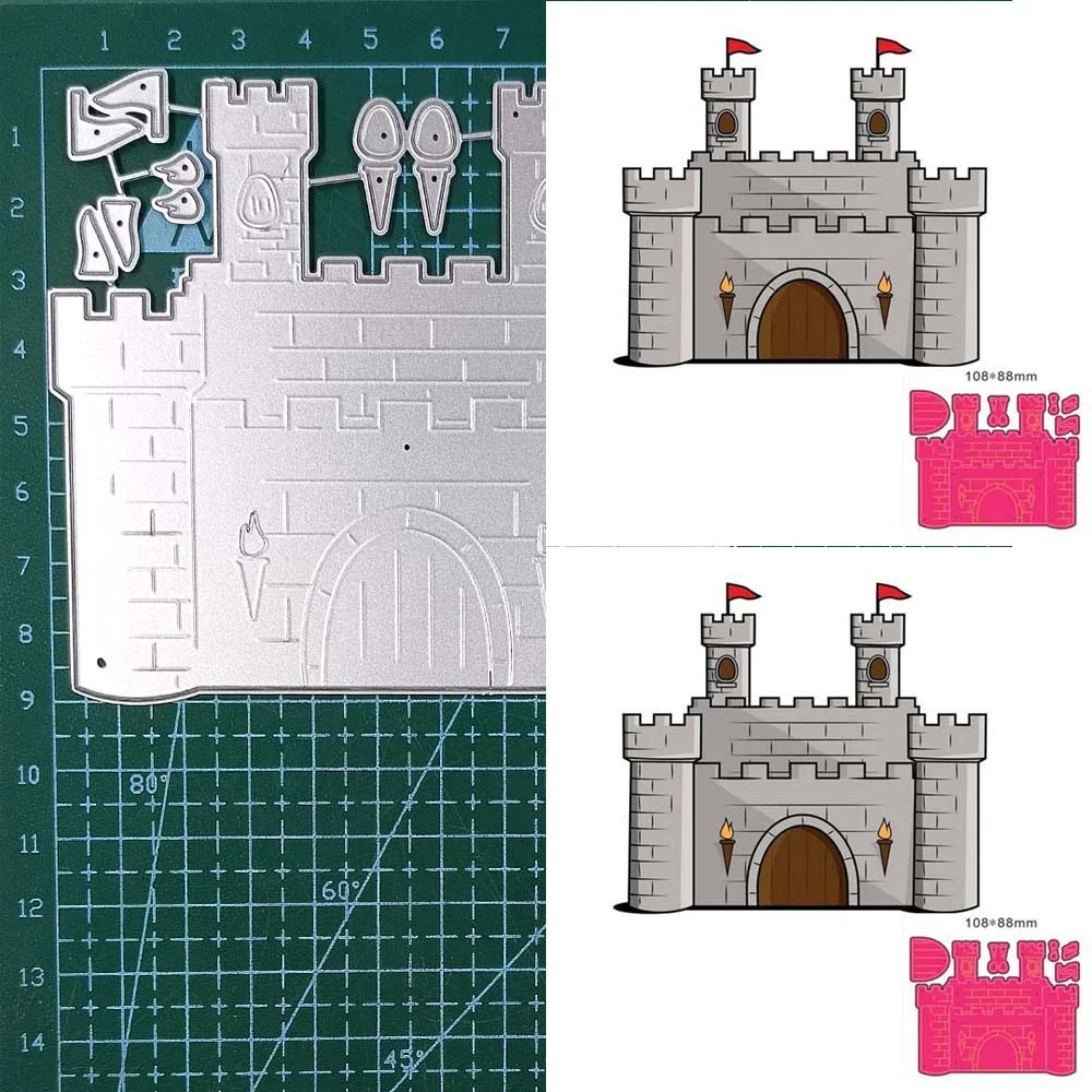 Nigikala Windmill Neon Bamboo Banner Castle Tree Angel Wing Pumpkin Metal Cutting Dies Stencil DIY Scrapbooking Album Paper Card