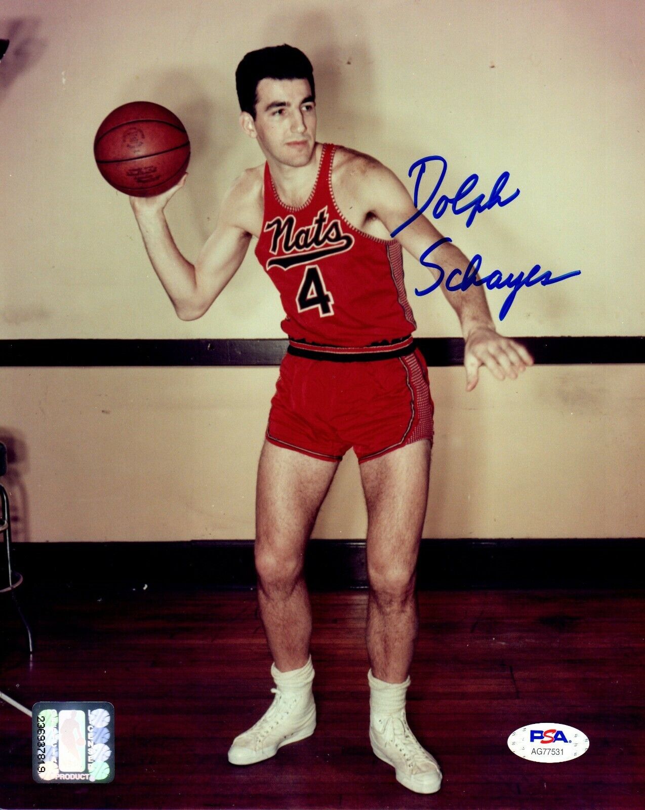 Dolph Schayes autographed signe 8x10 Photo Poster painting NBA Syracuse Nationals PSA COA