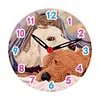 Diamond Painting Animal Wooden Wall Clock Home Decor