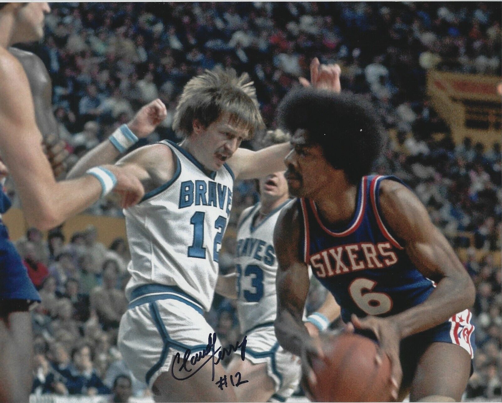 Signed 8x10 CLAUIDE TERRY Buffalo Braves Autographed Photo Poster painting w/COA