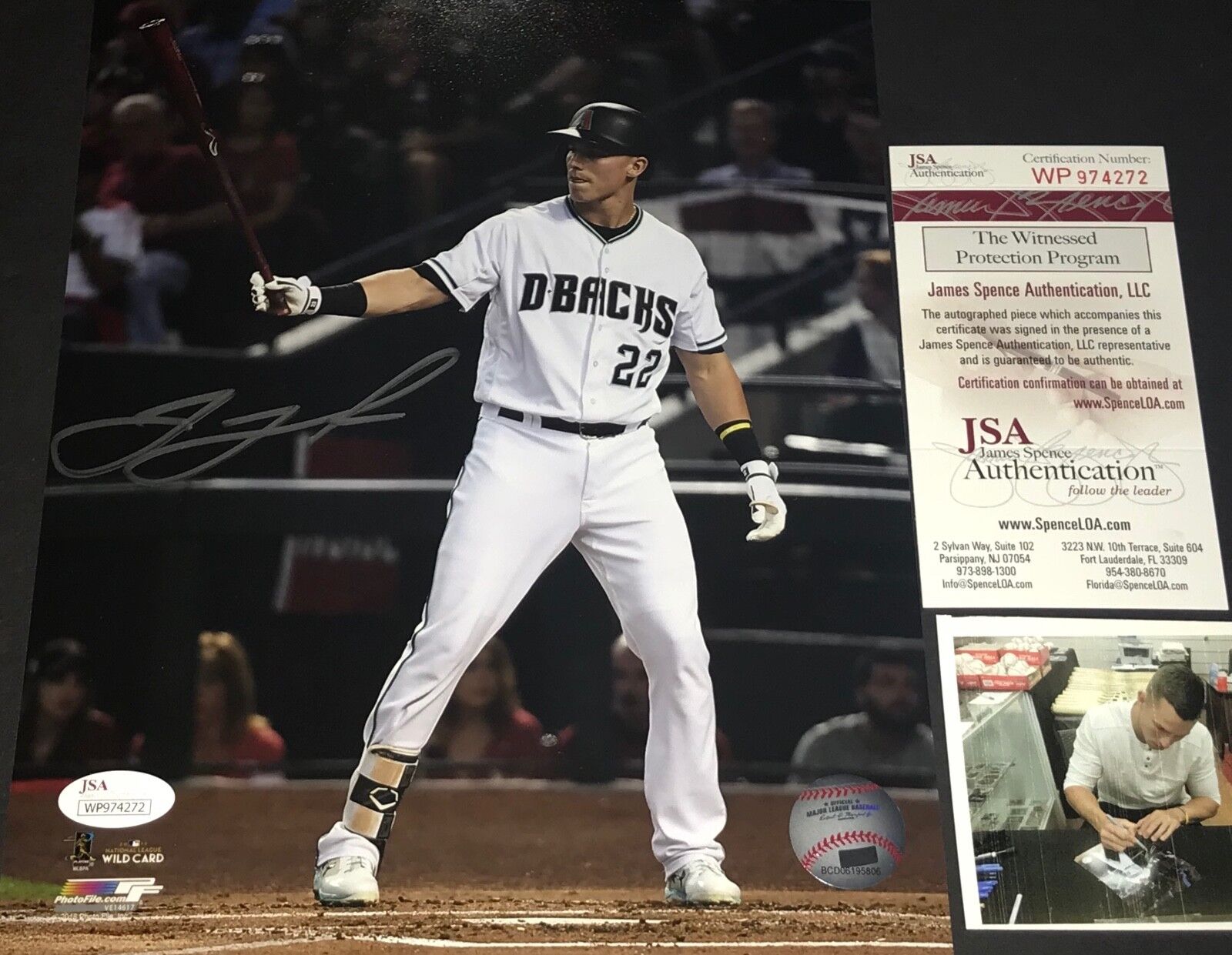 Jake Lamb Arizona Diamondbacks Autographed Signed 8x10 Photo Poster painting JSA WITNESS COA 3