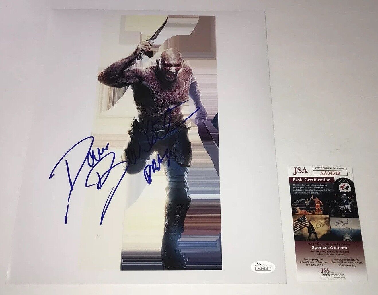 DAVE BAUTISTA Signed GUARDIANS OF THE GALAXY 11x14 Photo Poster painting Autograph JSA COA