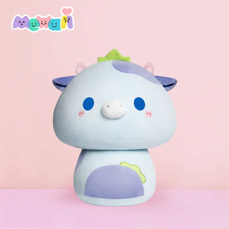 Mewaii® Mushroom Family Painted Jerry Cow Kawaii Plush Pillow Squish Toy