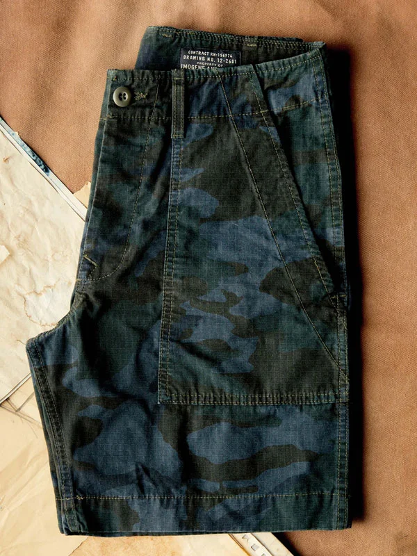 Vintage Camouflage Printed Temperament Women's Shorts