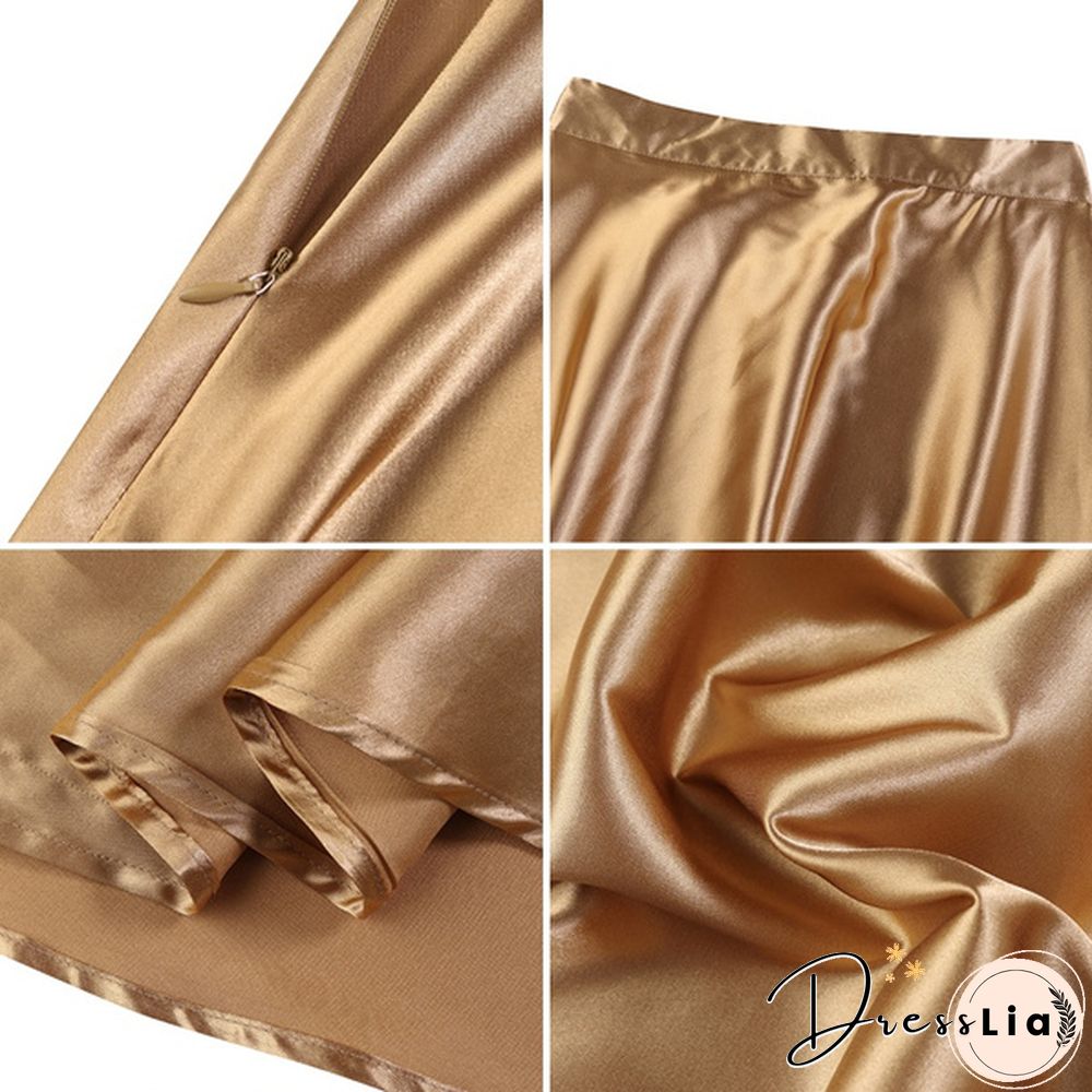 Women Umbrella Long Skirt Swing Dress High Waist Party Elegant Casual A Line Maxi Skirt Plus Size