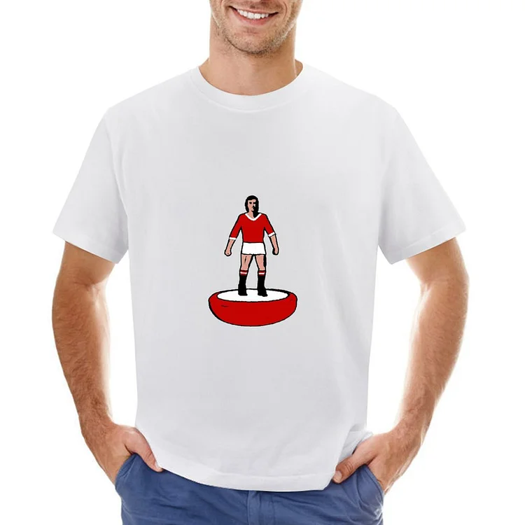 George Best Inspired Subbuteo Player Vintage Men's Soccer Culture Tee