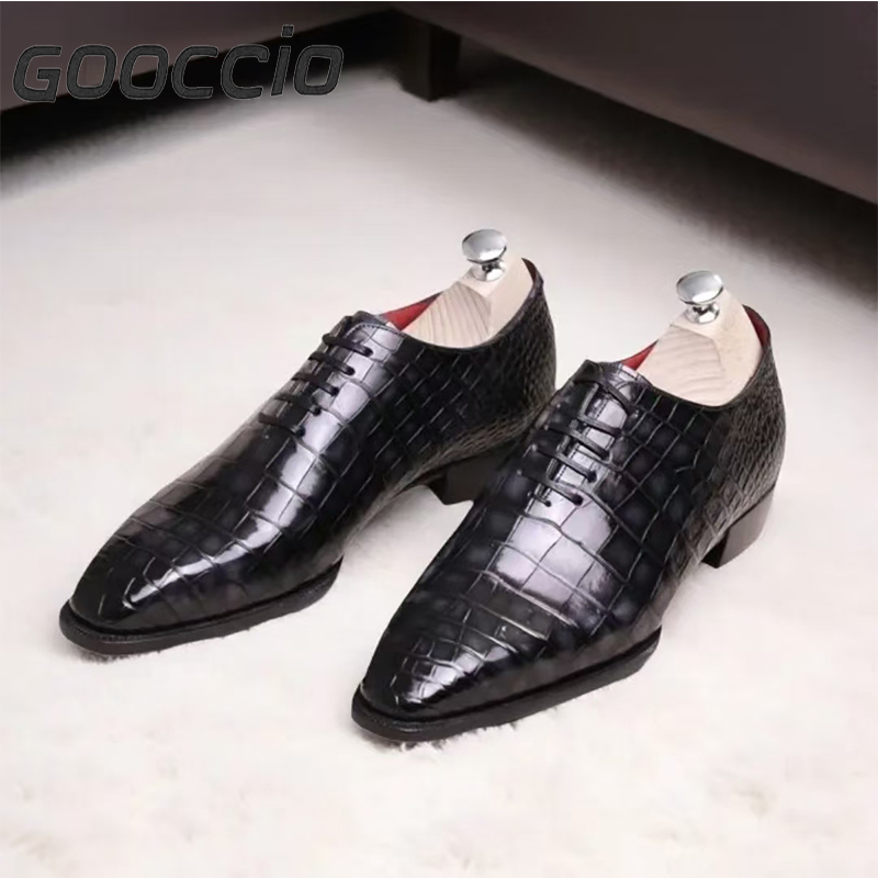 TV121 Prenium Crocodile Leather Dress Shoes/Oxford Shoes For Men GOOCCIO   