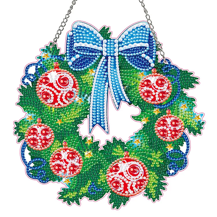Christmas wreath - Pendant - DIY Diamond Crafts
