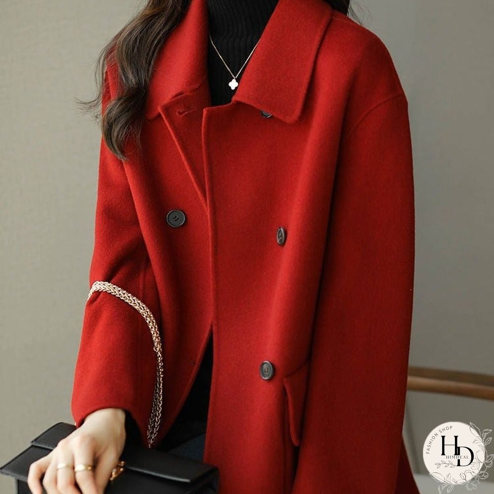 Thickened and Slim Woolen Coat In Autumn and Winter