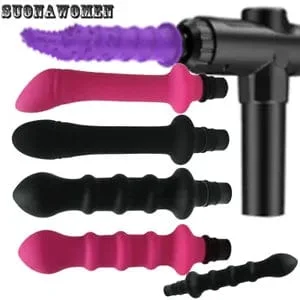 Female Masturbator Fascia Gun Adapter Attachements Massage Head To Dildo  Sex Toy