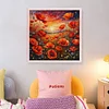 Poppy Field-11CT Stamped Cross Stitch 50*50cm/19.69*19.69in