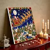 Xmas Santa Framed Special Shape Diamond Painting Kit 25x25cm