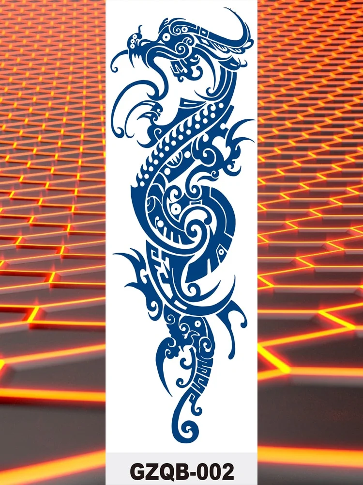Temporary Flower Full Arm Tattoos Stickers Indian Wolf Dragon Navigator Totem Juice Ink Men Women Girl Leg Fake Tatoo Hot Sale