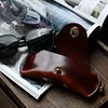 American retro vegetable tanned cowhide glasses case genuine leather myopia glasses sunglasses storage box